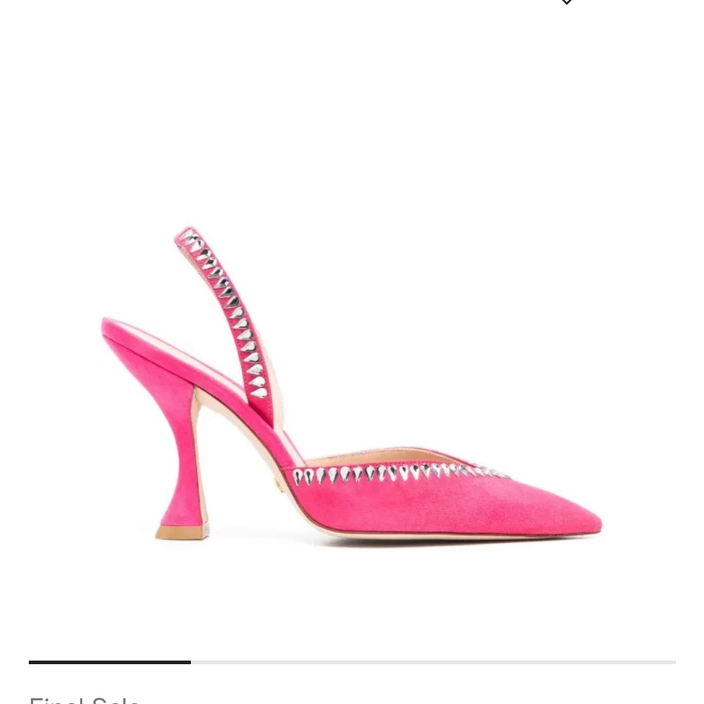 Stuart Weitzman gemcut Pink Crystal-Trim Slingback Pumps